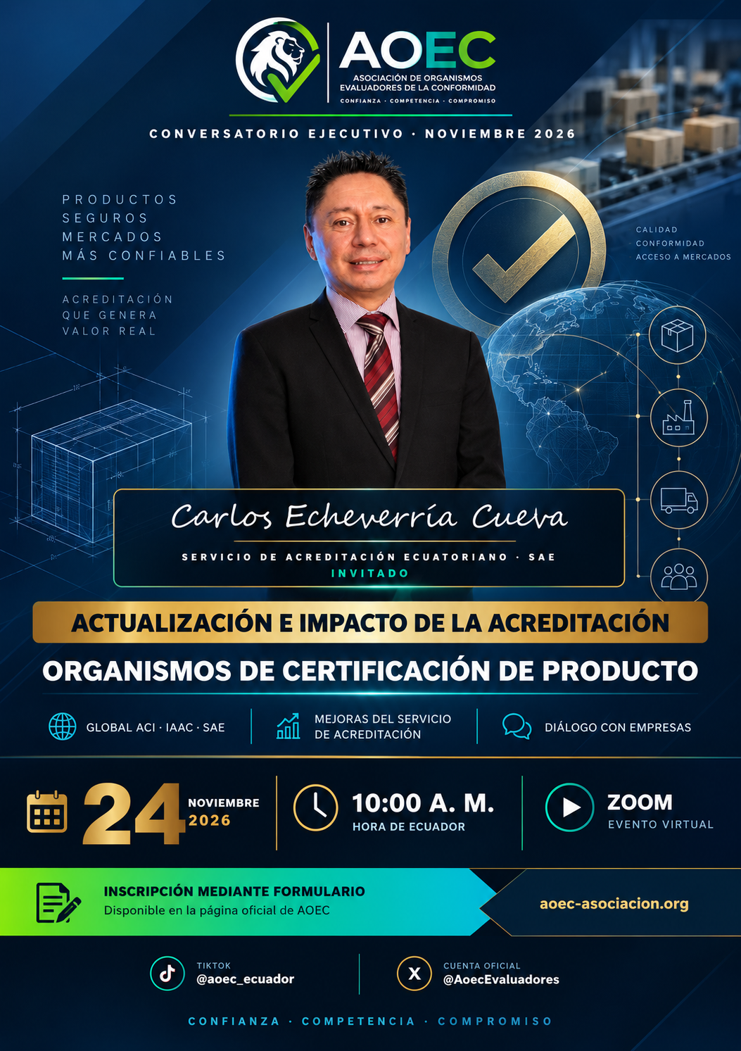 Afiche del evento para Certificación de producto