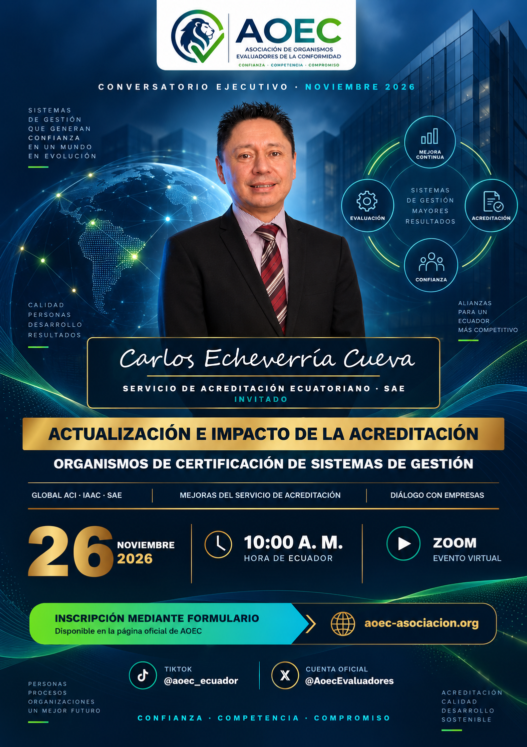 Afiche del evento para Certificación de sistemas de gestión