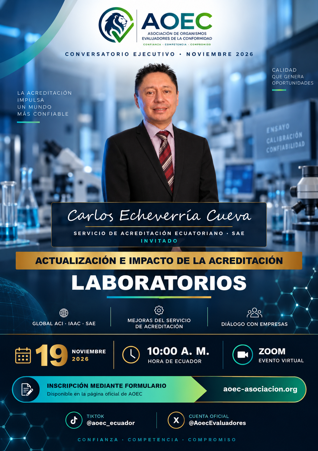 Afiche del evento para Laboratorios